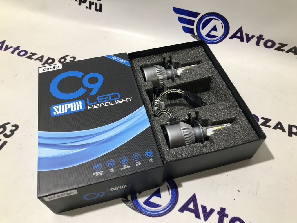 Светодиодные лампы C9 Super LED 6000LM 6000K H7