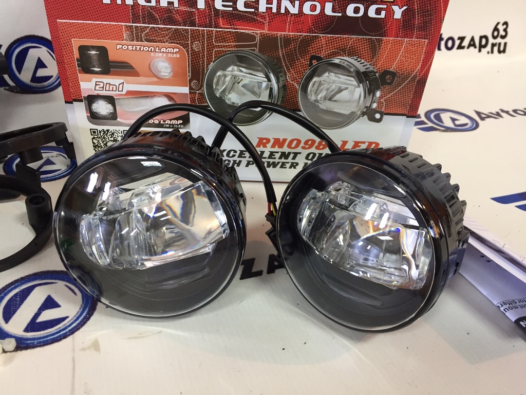 Светодиодные ПТФ DLAA RN-098 LED на  Веста, Иксрей, Гранта FL