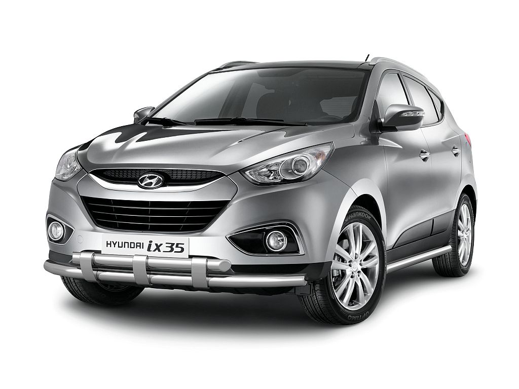 Защита порогов d63 на Hyundai ix35
