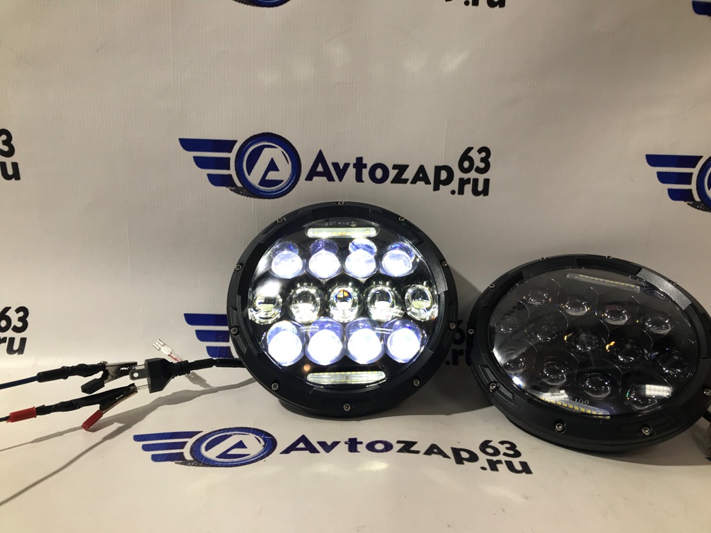 Светодиодные фары 13 диодов на  4x4  с ДХО