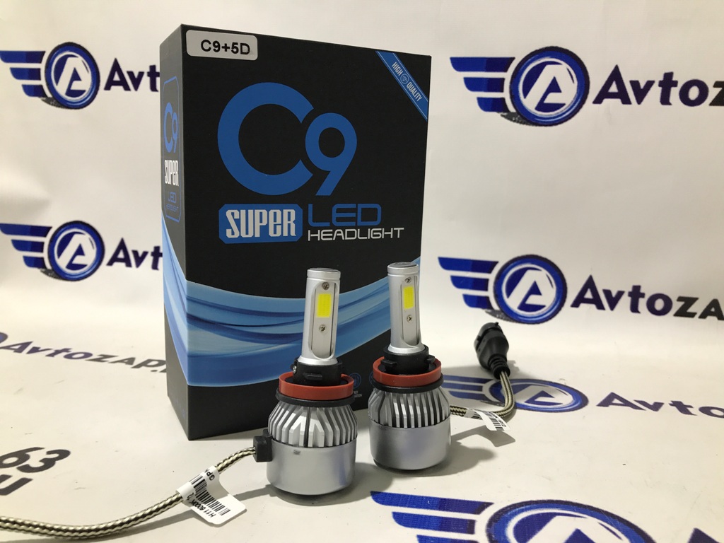 Светодиодные лампы C9 Super LED 6000LM 6000K H11