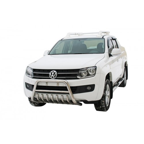 Защита переда с дополнительной защитой двигателя d63.5, VOLKSWAGEN Amarok, нержавейка.
