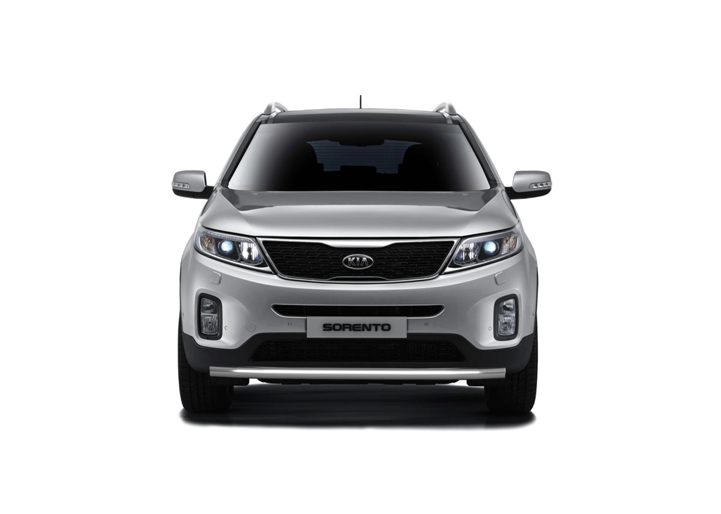 Защита переднего бампера одинарная d63 на KIA Sorento