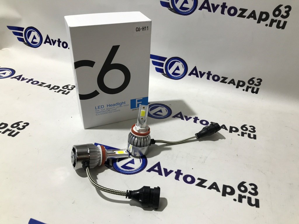 Светодиодные лампы C6 LED 6000K H11