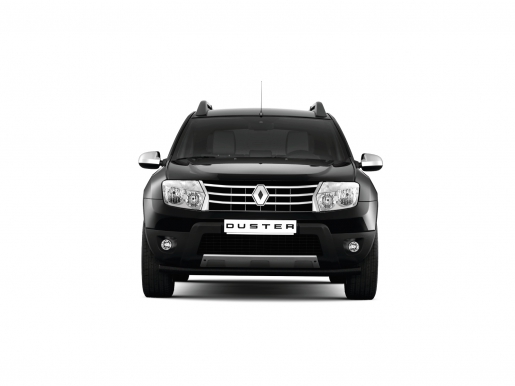 Защита переднего бампера одинарная d63 c полимерным покрытием на Renault Duster