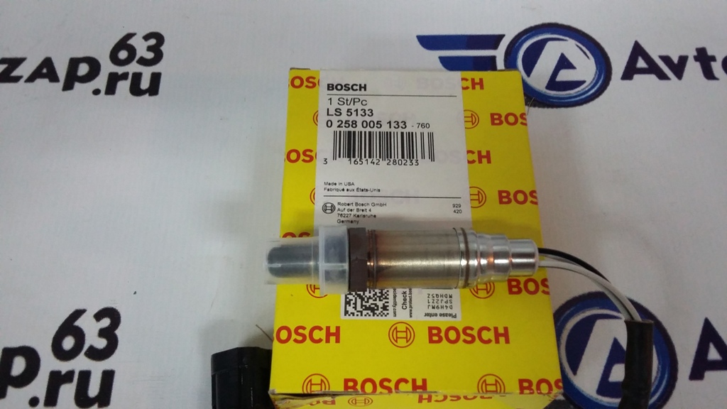 Датчик кислорода BOSCH (0 258 005 133) на  2108, 21099, 2110-2112, 2113-2115 1,5L