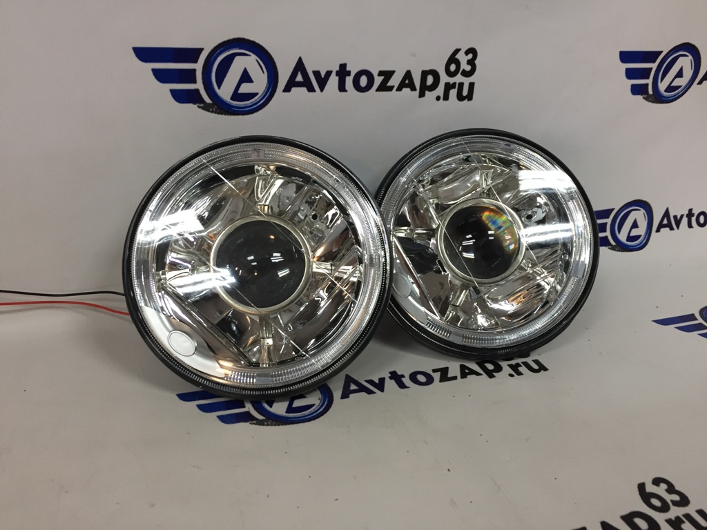 Фары с ДХО на  4x4  хром