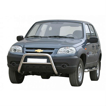Защита переднего бампера "Низкая" на  2123  RS (restyling. с 2009) нержавейка