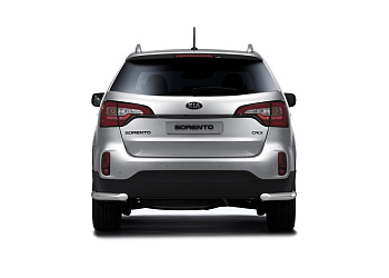 Защита заднего бампера угловая d63 на KIA Sorento