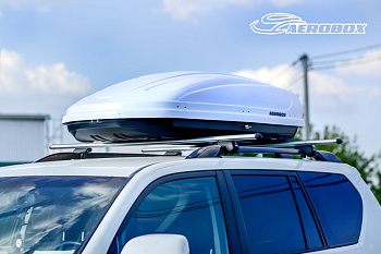 Автобокс на крышу белый "Aerobox" (470 л)