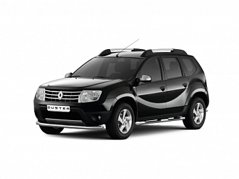 Защита порогов с накладками d63 на Renault Duster
