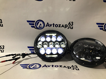 Светодиодные фары 13 диодов на  4x4  с ДХО