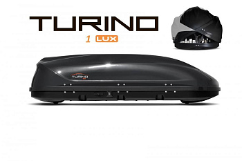 Автобокс на крышу черный Turino 1 LUX (410 л) Аэродинамический с двусторонним открыванием
