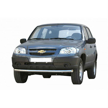Защита переда  "Труба" нержавейка на  2123  RS (restyling. с 2009)