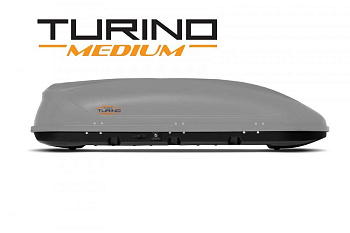 Автобокс на крышу серый Turino Medium (460 л) Аэродинамический