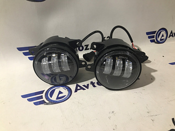 LED ПТФ Sal-Man двухрежимные (Лайм и белый) на  Веста, Гранта FL, XRay
