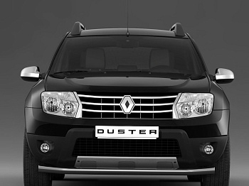 Защита переднего бампера одинарная d63 на Renault Duster